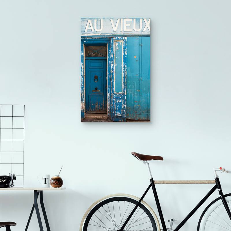 Blue Door Au Vieux by Sossi Madzounian Canvas Art Print