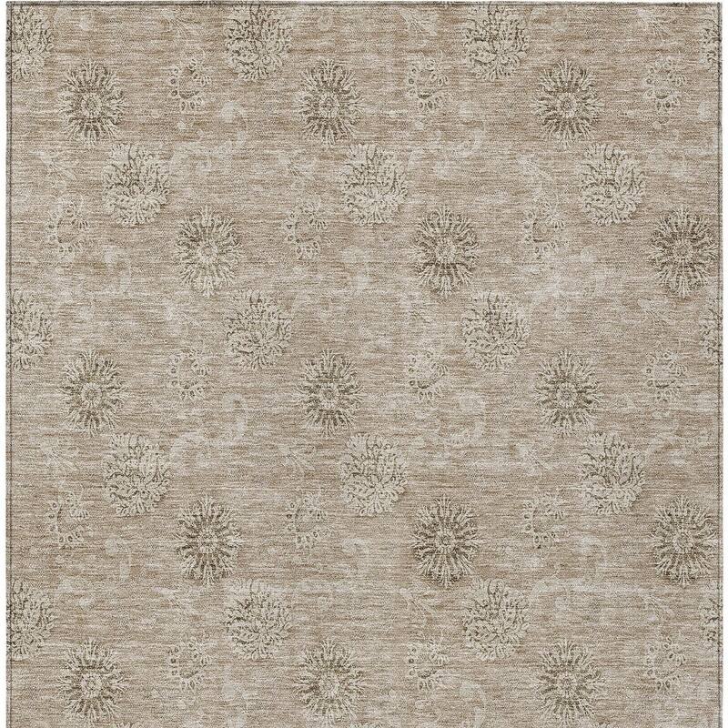 HomeRoots Floral Transitional Rectangle Outdoor Rug