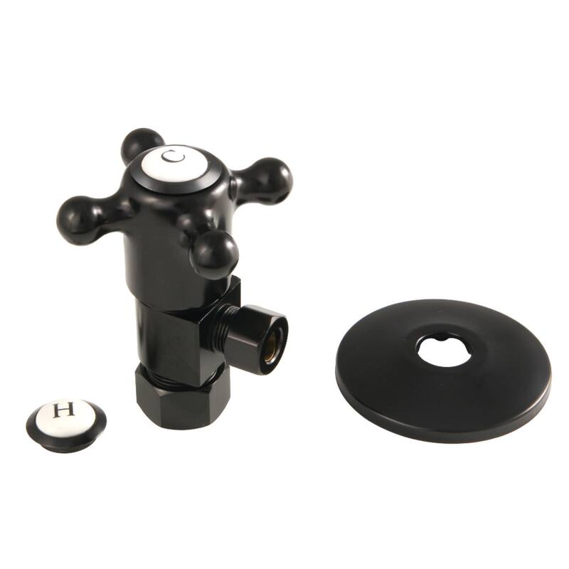 Kingston Brass 3-5/16" High Brass Angle Stop Valve - Matte Black