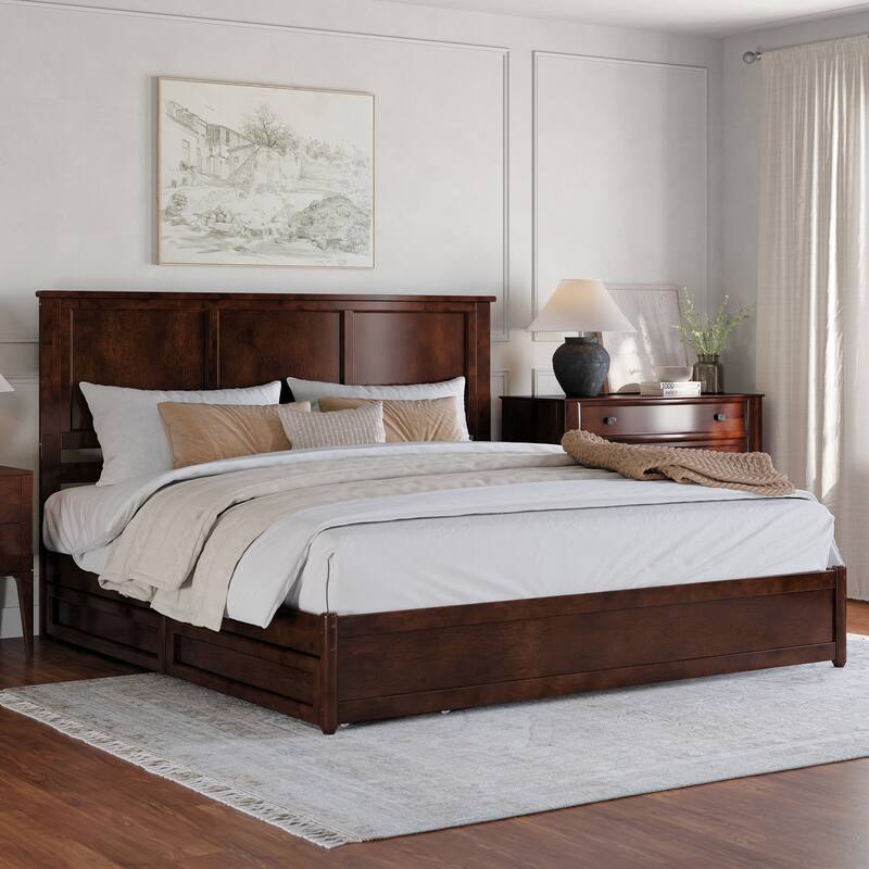 Felicity Platform Bed with Panel Footboard and Storage Drawers