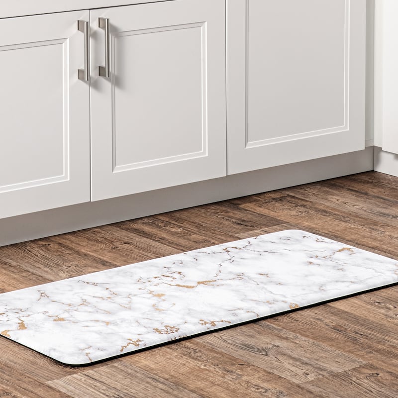 Nuloom Modern Marble Anti Fatigue Kitchen or Laundry Room Comfort Mat