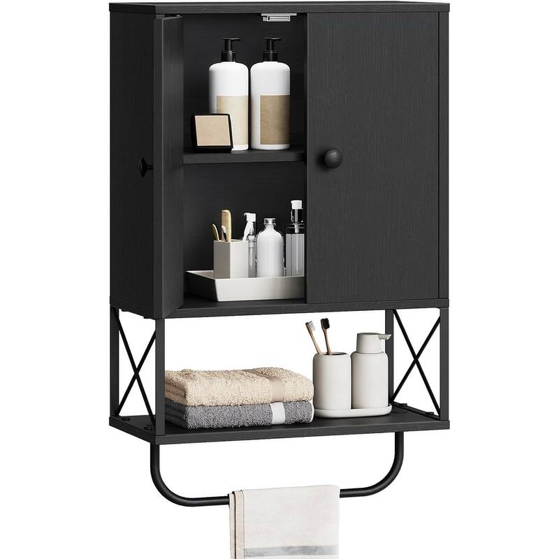 3-Tier Wall Mounted Storage Cabinet Over The Toilet for Bathroom Laundry Room