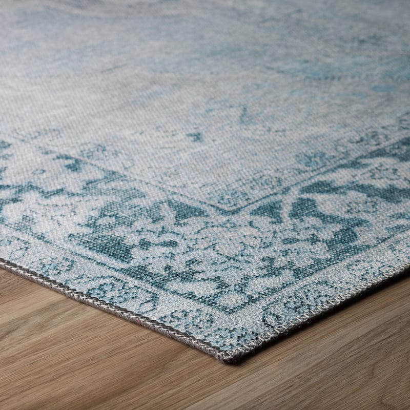 Addison Kensington Casual Medallion Non-skid Area Rug