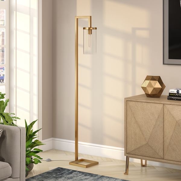 Malva 67.75 Tall Floor Lamp with Glass Shade 11 Wide On Sale Bed Bath Beyond 30614376