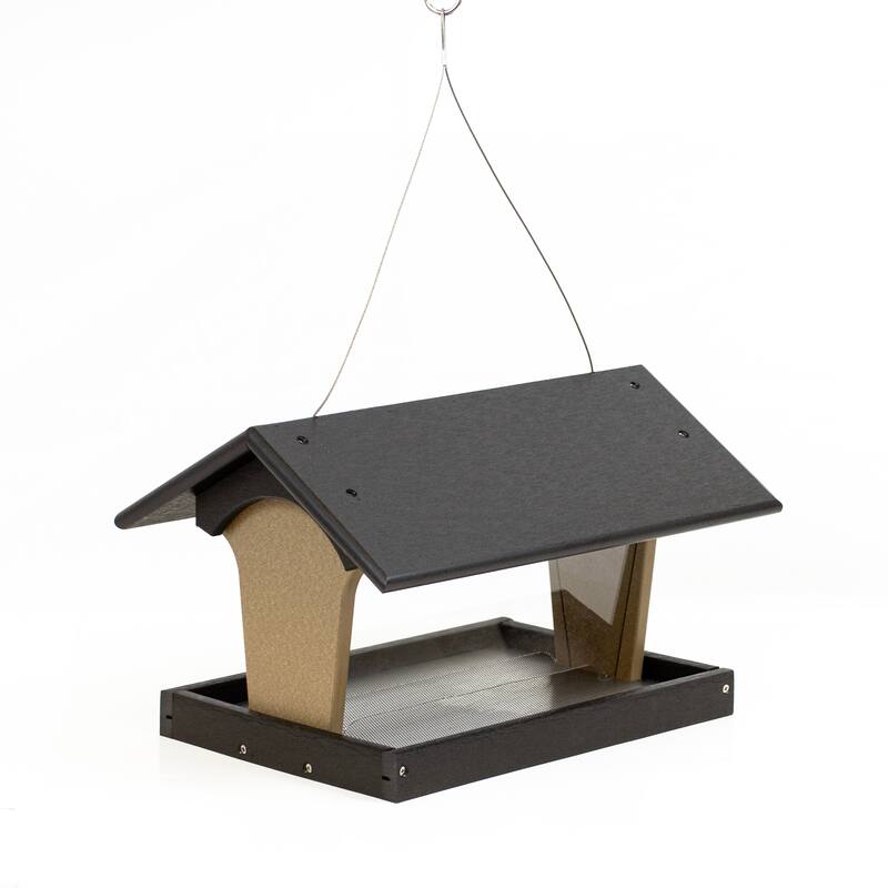 OUTDOOR LEISURE PRODUCTS Model GM15BKWW Hopper Bird Feeder Made with High Density Poly Resin