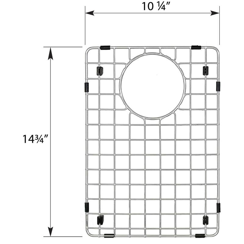 Karran USA GR-6016 10-1/4" L x 14-3/4" W Stainless Steel Basin Rack - Stainless Steel