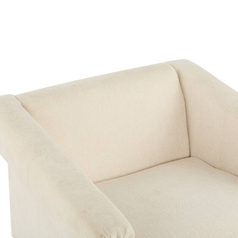 34" Mid-Century Modern Accent Chair w/ Deep Cushions & Wide Armrests - Ideal for Living Room Bedroom Office