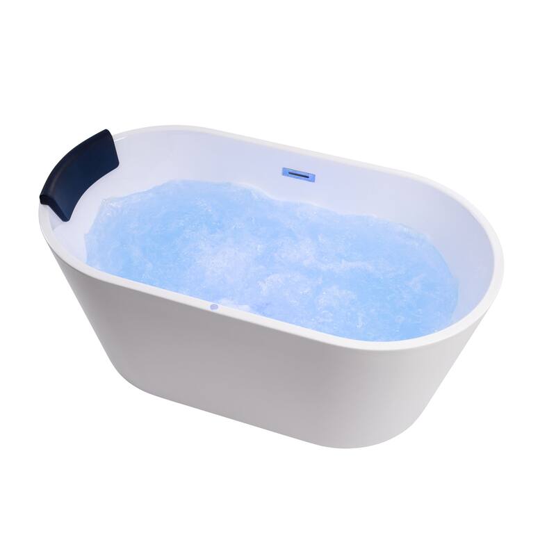 Vanity Art 54" Acrylic Freestanding Soaking Bathtub