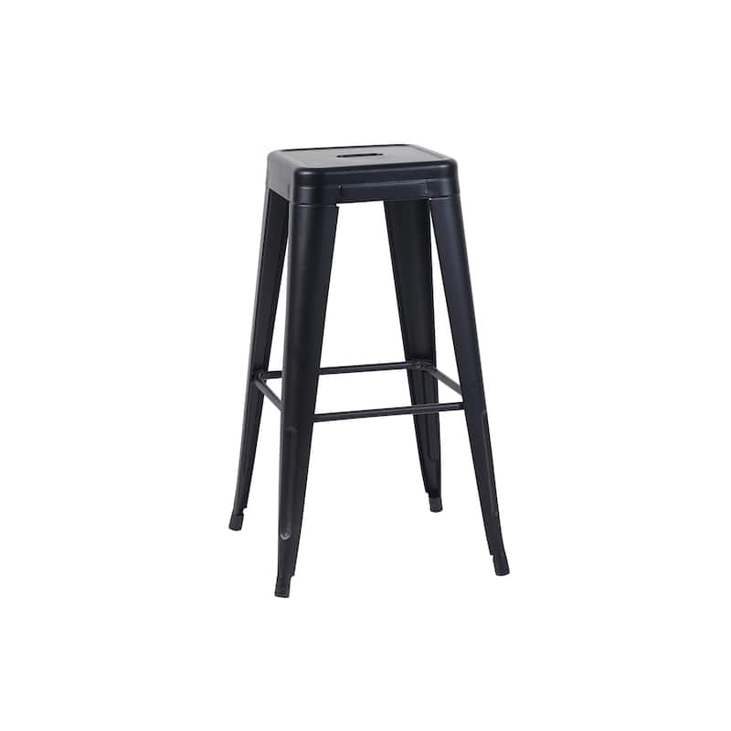 AC Pacific 30 Inch Industrial Stackable Metal BarStools Set of 2