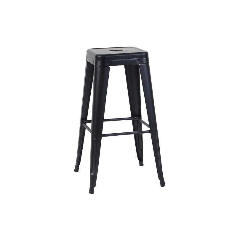 AC Pacific 30 Inch Industrial Stackable Metal BarStools Set of 4