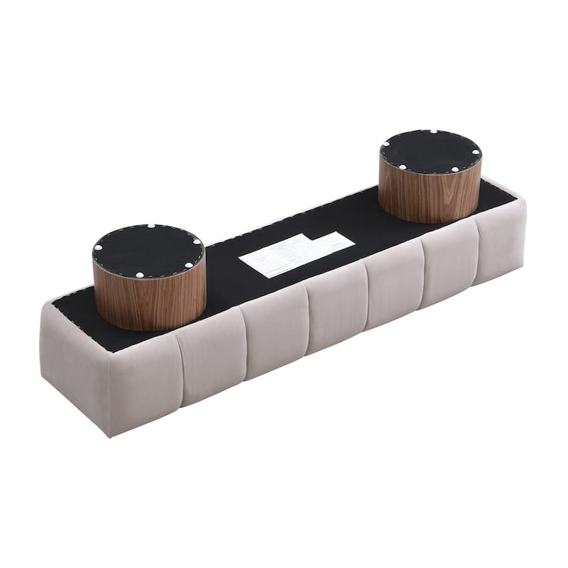 Upholstered Dining Bench for Dining Room, No-Assembly End of Bed Entryway Bench Ottoman for Bedroom Living Room
