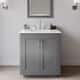 Option Dark Gray / White Quartz Top / Brushed Nickel