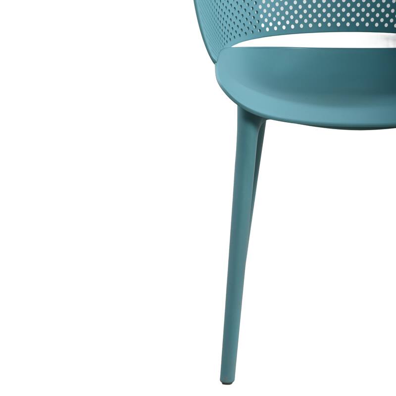 Christopher Knight Home - Gerald Modern Outdoor Plastic Dining Chair (Set of 2)