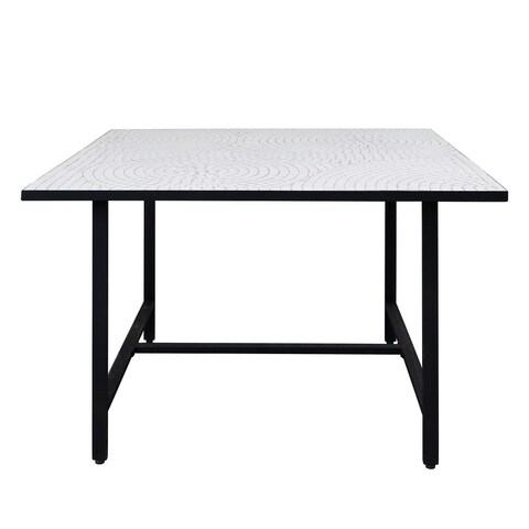 Ceramic and Metal Mosaic Top Indoor/Outdoor Table