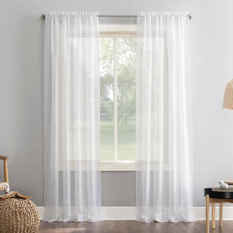 No. 918 Erica Sheer Crushed Voile Single Curtain Panel, Single Panel