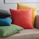 Whitley Faded Waffle Weave Cotton Throw Pillow