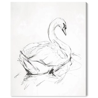 Graceful Swan I Farmhouse Art Canvas Print by Art Remedy - Bed Bath ...