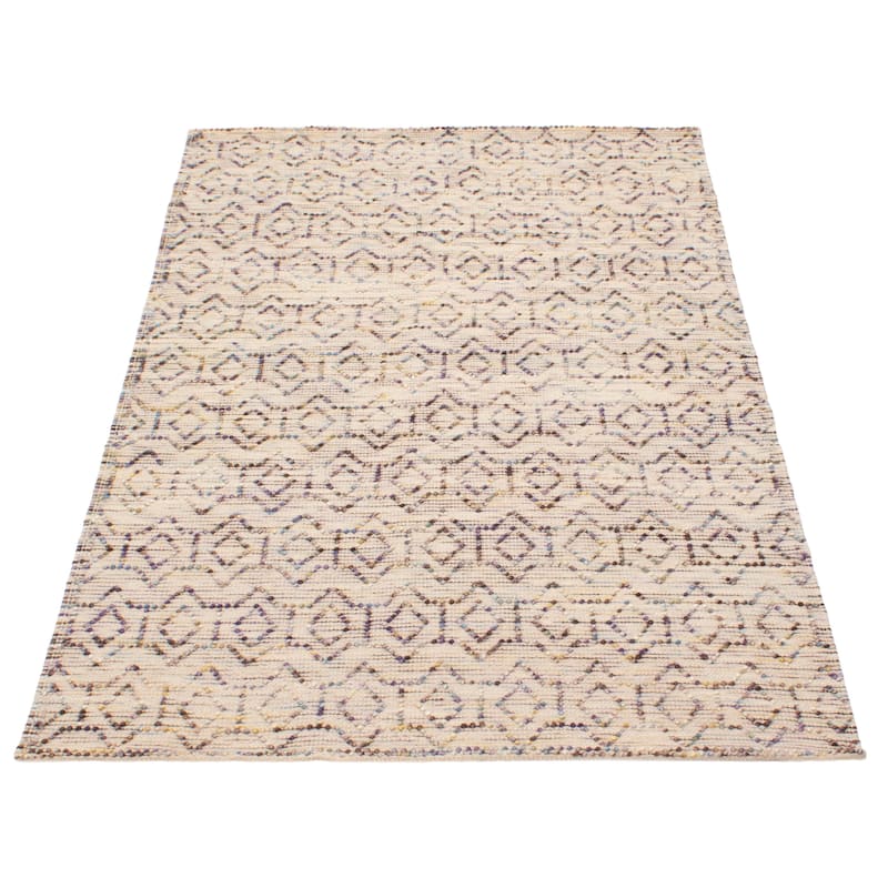 ECARPETGALLERY Braid weave Sienna Cream Wool Rug - 4'11 x 7'8
