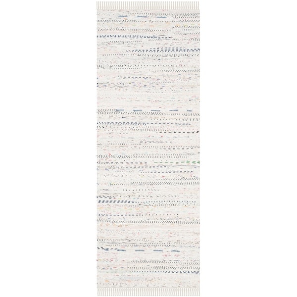 slide 2 of 24, SAFAVIEH Handmade Rag Rug Vistiana Flatweave Cotton Rug 2'3" x 11' Runner - Ivory/Multi - Runner