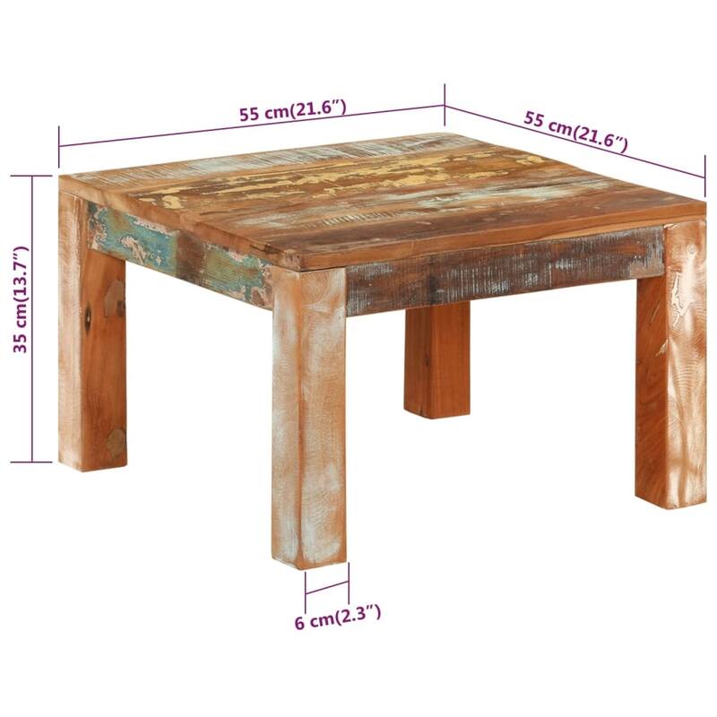 vidaXL Coffee Table Side End Table Living Room Accent Sofa Table Solid Wood