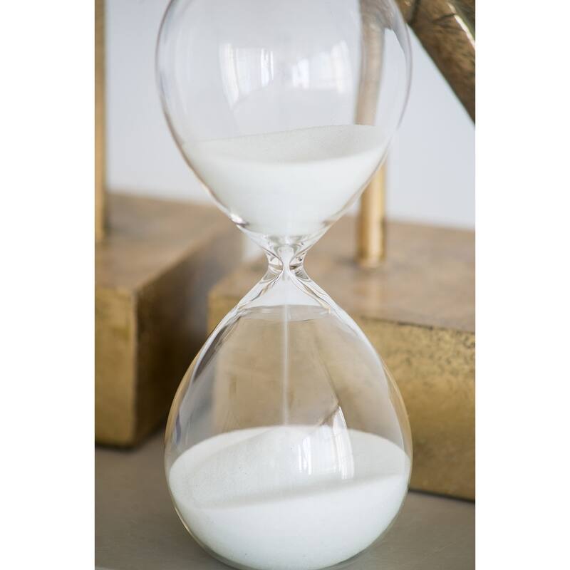 Set of 2, 8" Ferdinand 30-Minute Hourglass, White Sand