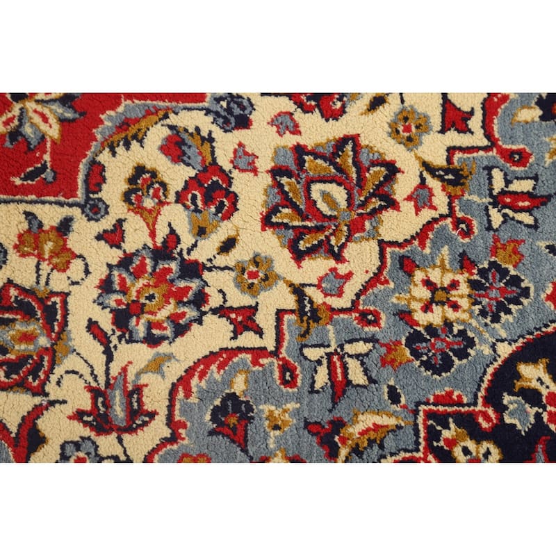 Traditional Red Kashan Turkish Area Rug Machine Made Carpet - 9'8" x 12'3"