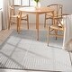 preview thumbnail 2 of 21, Calvin Klein Balance Abstract Geometric Linear Area Rug 3'11" x 5'11" - Grey/Ivory