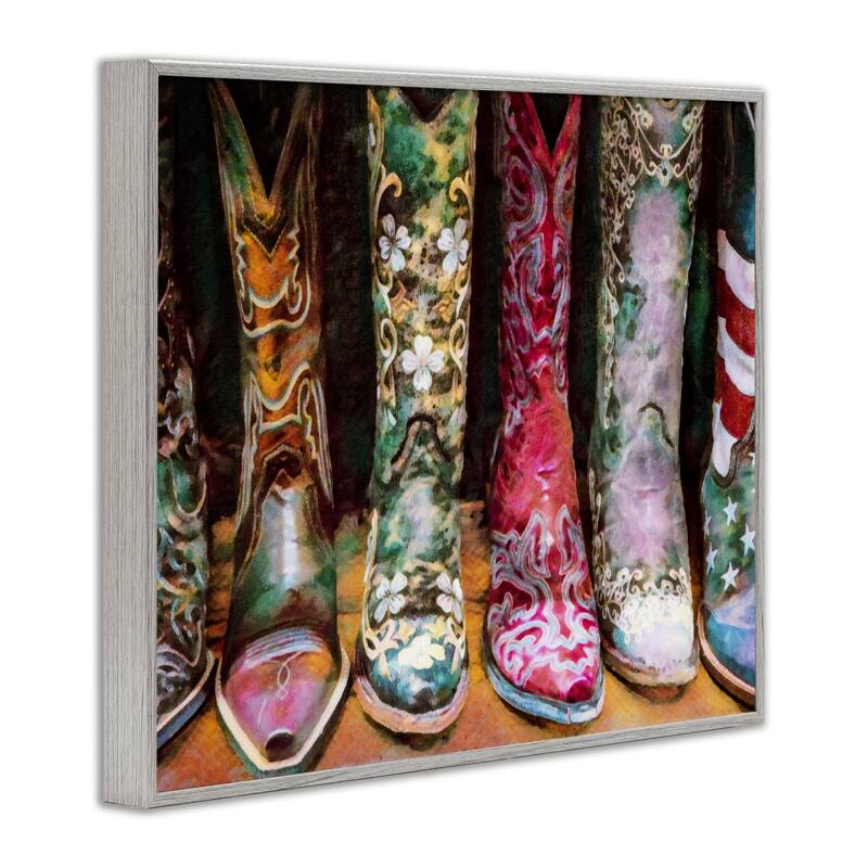 Stupell Cowboy Boots Various Bold Designs Americana Apparel Framed Wall Art, Design by Graffitee Studios - Multi