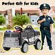 preview thumbnail 4 of 8, Gymax Kids Ride on Police Car w/ 3 Speeds Megaphone Music FM Radio