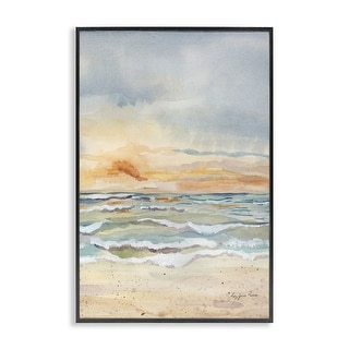 Stupell Sunrise Serenity Sea Waves Framed Giclee Art Design By Audrey ...