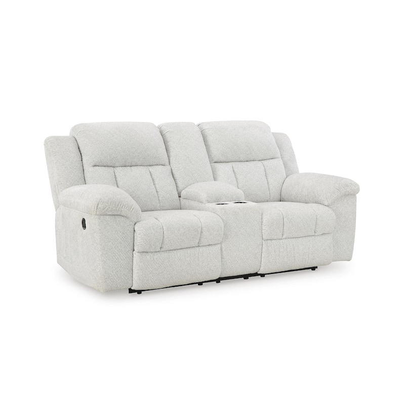 Signature Design by Ashley Frohn Double Reclining Loveseat with Console - 80"W x 40"D x 42"H