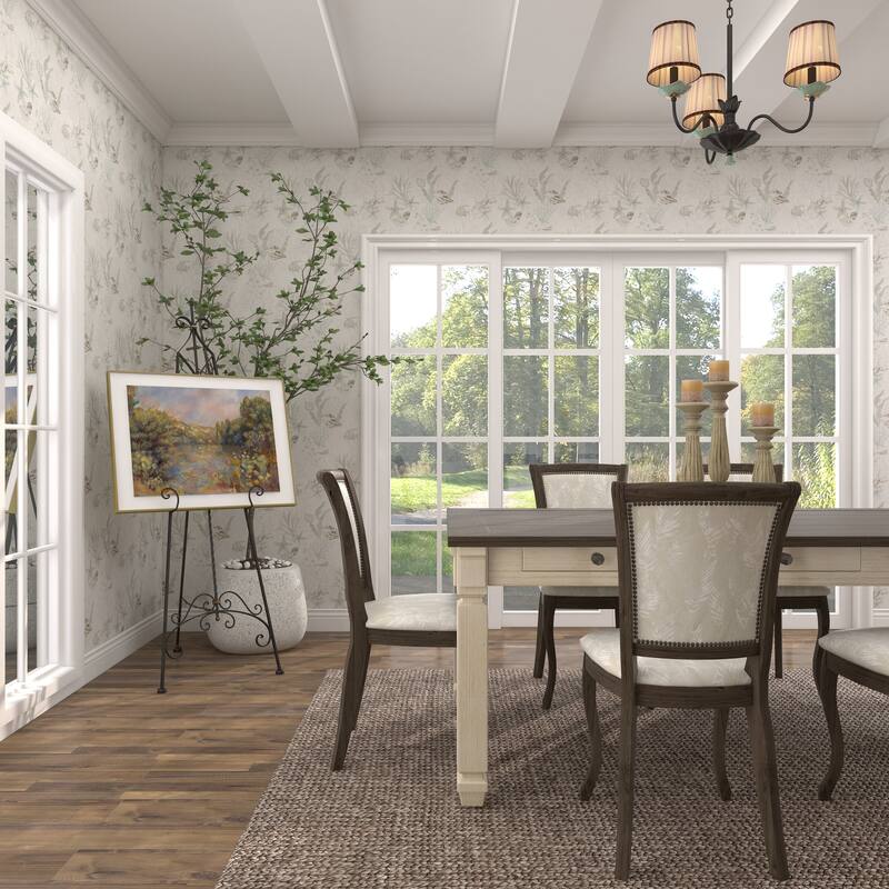 Black Metal Tall Adjustable Scroll Display Easel with Gold Accents