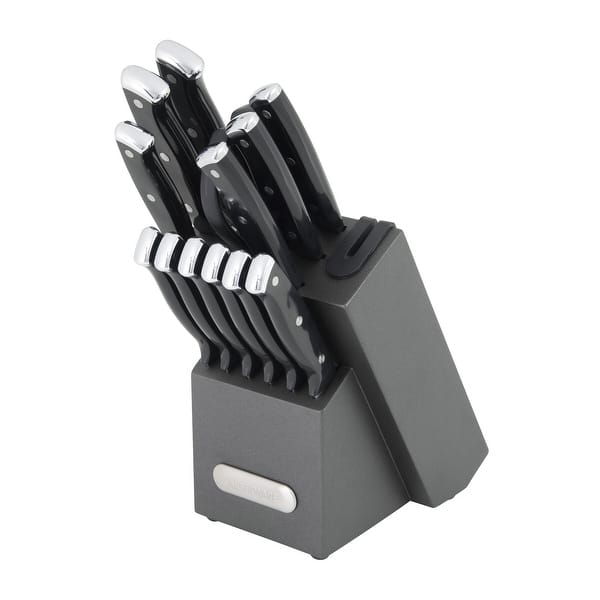 Farberware EdgeKeeper 14 Piece Cutlery Set with Block, Black