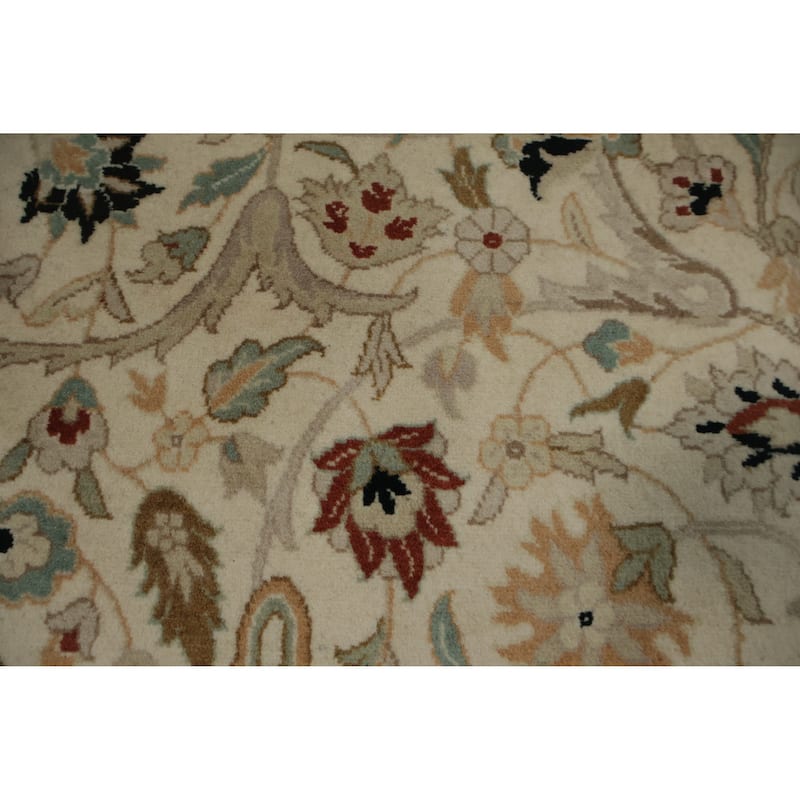 Hand Knotted Oriental 100% Wool Carpet Traditional All-Over Beige & Ivories Ziegler Area Rug - 10' 4'' X 8' 1''