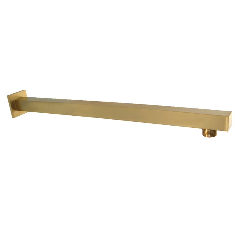 Kingston Brass Claremont 15-3/4-Inch Rain Drop Shower Arm with Flange - Brushed Brass