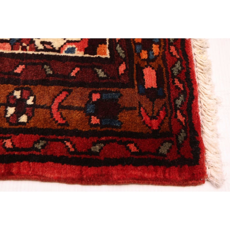 ECARPETGALLERY Hand-knotted Andelz Red Wool Rug - 3'7 x 11'0