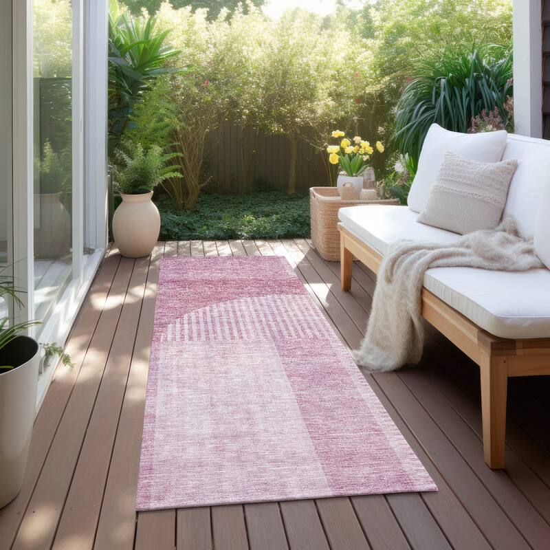 Machine Washable Indoor/ Outdoor Chantille Modern Deco Rug