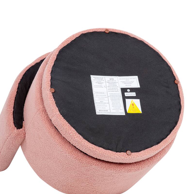 Boucle Swivel Chair with Storage Base