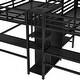 preview thumbnail 28 of 26, Metal Loft Bed Twin Size Double Beds with Wood Built-in Dual Desks, Wardrobe, Shelves, Dual Power Outlets and Guardrails