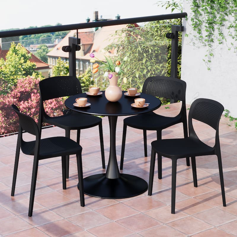 Frond and Form 4-Person Outdoor Round Dining Set