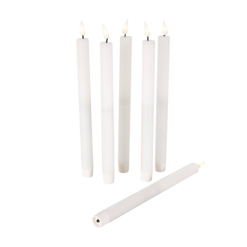 Wax Flameless Candle with Remote Control - Set of 6 Red, Black, White, Yellow, Blue or Pink - Roche River Decor