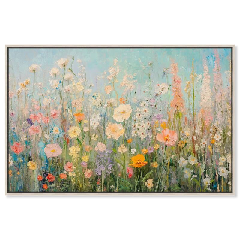 Soft Focus Flora II Canvas by Art Remedy - Silver - 36" x 24"