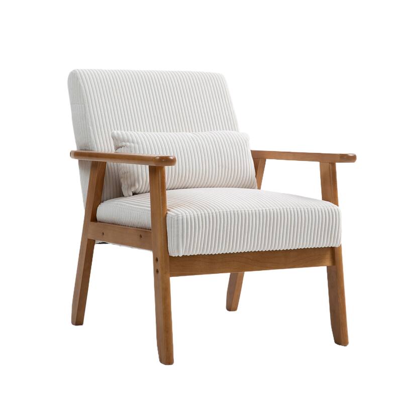 Velvet fabric armchair Solid wood frame leisure chair for the living room bedroom a set of two
