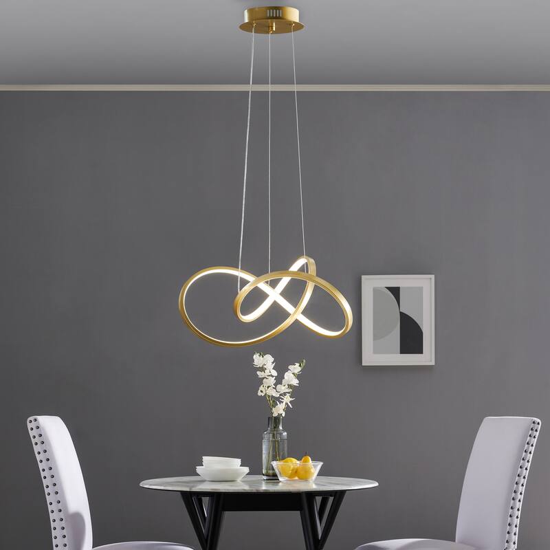 Knotted Integrated LED Dimmable Chandelier - Gold