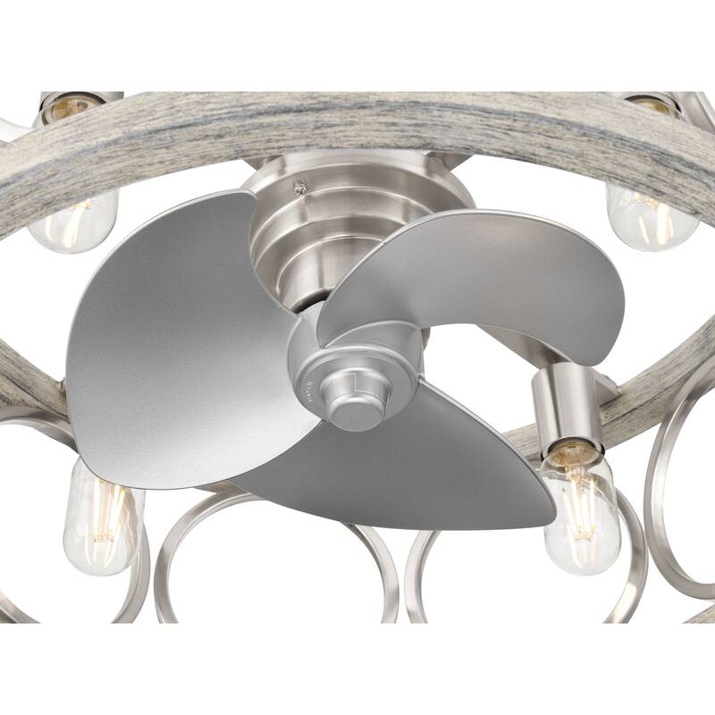 Hunter Haven 22" Fandelier Ceiling Fan w/ Light, Remote - Modern, Industrial, Farmhouse - Small Spaces