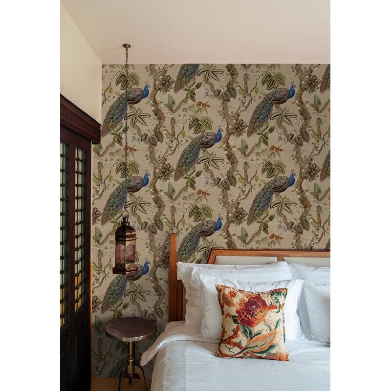 Cassia Peacock Non-Pasted Wallpaper - Covers 56 Square Feet