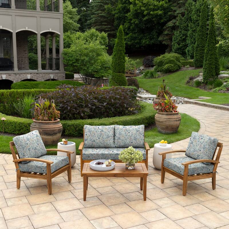 ARDEN Outdoor Loveseat Cushion Set, 48 x 24