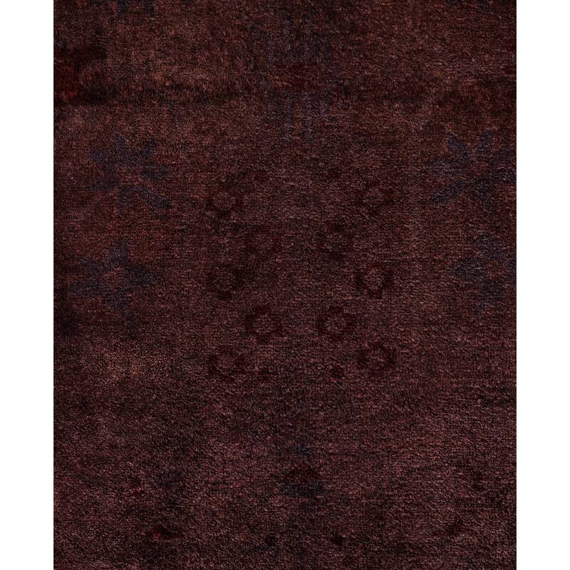 Overdyed One-of-a-Kind Hand-Knotted Area Rug - Purple - 4' 2" x 5' 9"