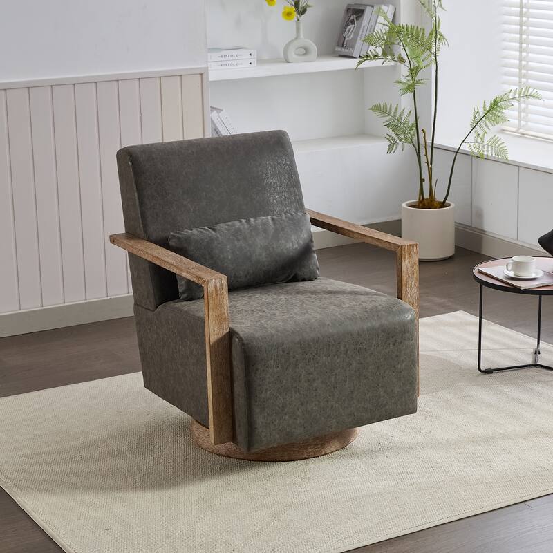 30.3"W 360 Degree Swivel Modern Accent Chair