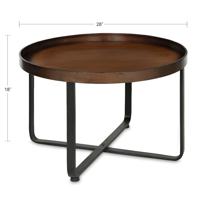 Kate and Laurel Zabel Round Modern Coffee Table - 28" Diameter